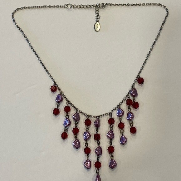 Express beaded tiered necklace. Wear as a choker or little longer up to 17” - Picture 6 of 9